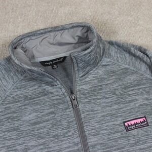 Simply Southern Gray Space Dye Quarter Zip Fleece Pullover Jacket Mens Large